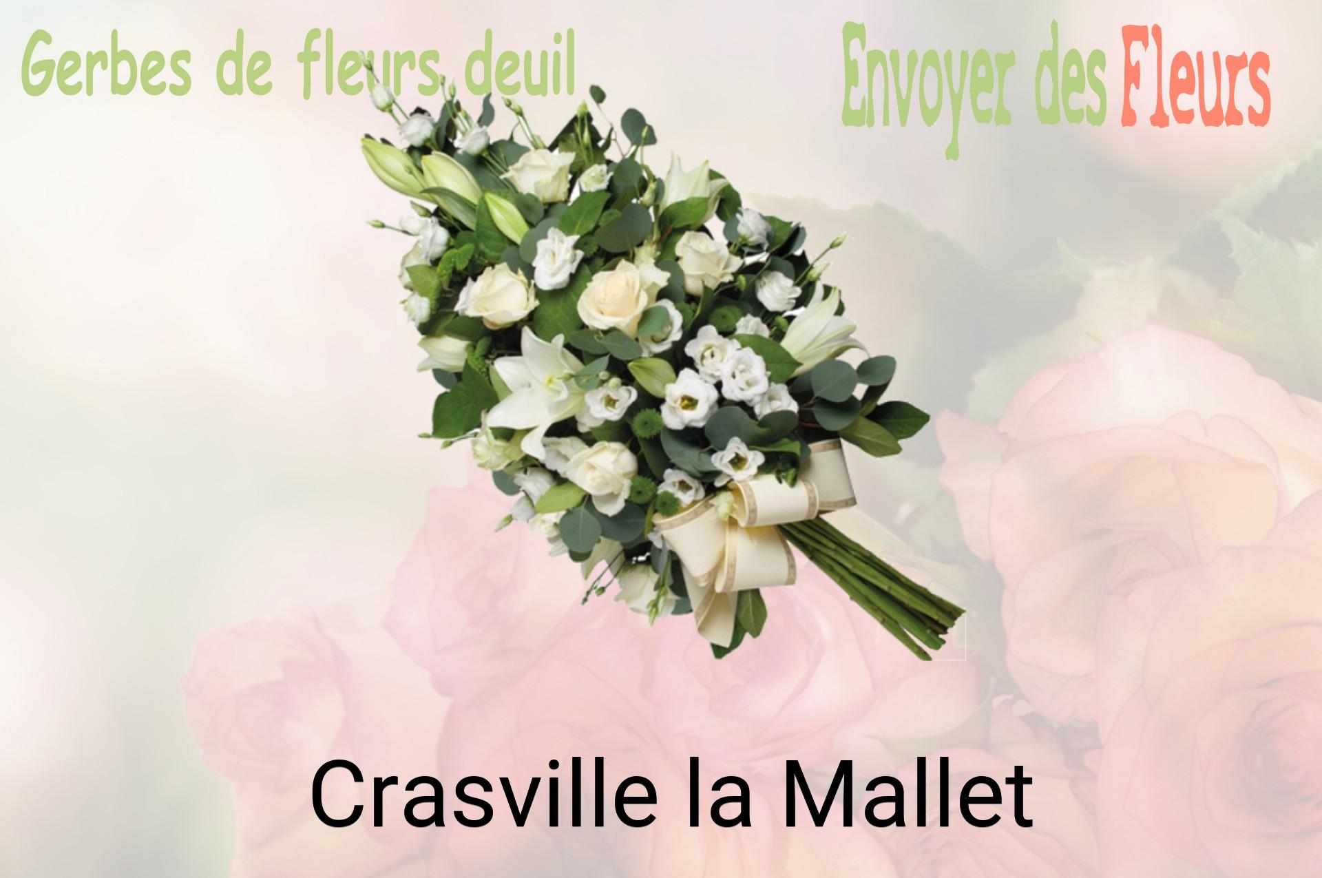 Gerbe de fleurs de deuil livrée à Crasville-la-Mallet
